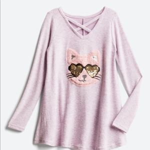 Marjorie Lattice Swing Graphic Top | Size‎ XXS